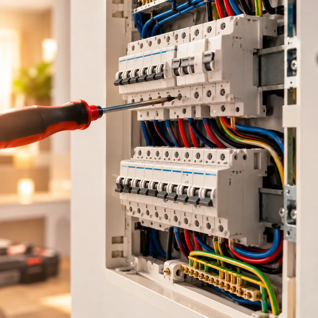 Installation d'un tableau électrique moderne par un électricien Wanelect